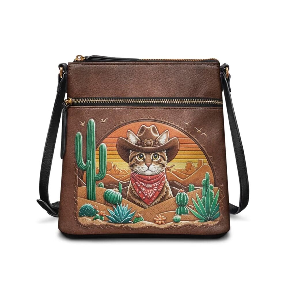 9360 Sling Hobo Purse with Zipper Multi Pokets Fahsion & Vintage Sling Bags